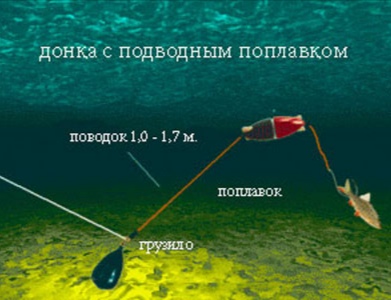 донка с подводным поплавком