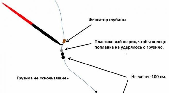 Чувствительная поплавочная оснастка