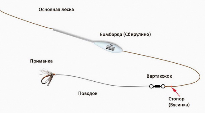 ловля окуня с бомбардой